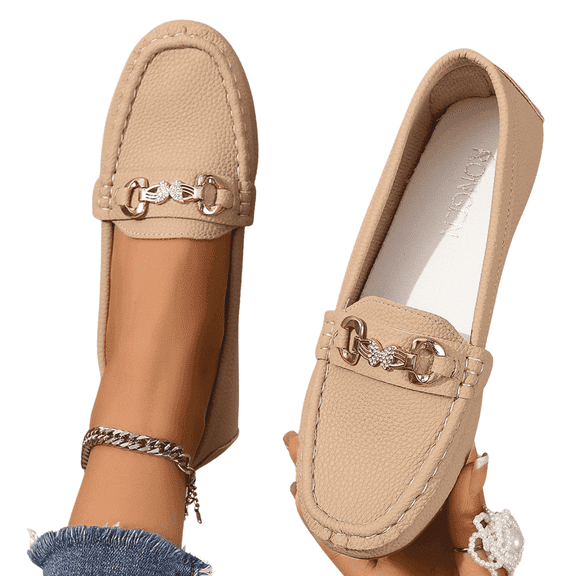 CHICVOMEY Penny Loafers for Women Flats Business Casual Loafers Comfortable Lightweight Work Dressy Loafers Slip On Flats with Memory Foam Insole