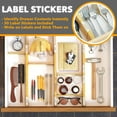 thumbnail image 4 of SpaceAid Bamboo Drawer Dividers with Inserts and Labels, Kitchen Adjustable Drawer Organizers, 6 Dividers with 12 Inserts (13.25-17 in), 4 of 6