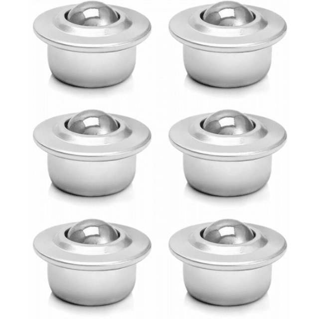 Rodamiento transportador de 6 piezas, unidad de rodamiento de bolas duradera de 16 mm, rodamiento de bolas, acero inoxidable, base universal