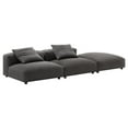 thumbnail image 4 of 3 pcs Modular Sofa Sectional, Dark Gray, Fabric, Living Room Lounge Cafe Lobby Hospitality Restaurant, Modern Contemporary, HB37434, 4 of 14