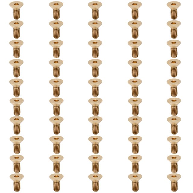 50 piezas Tornillo de cabeza hexagonal plana Tornillo de cabeza avellanada de cobre Suministros industriales M4M4x9