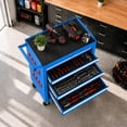 thumbnail image 2 of Memoryfield Rolling Tool Chest with Wheels, 5 Drawer Tool Storage Cabinet with Locking System, Heavy Duty Tool Cart Organizer for Garage Workshop, Blue, 2 of 8