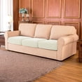 thumbnail image 4 of Subrtex Cushion Covers Separate Seat Stretch Textured Grid (3PCS, Ivory), 4 of 7