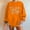 Orange sweatshirt for women, variant on Usmixi Womens Sweatshirt Back to School Teacher's Sweatshirts Cozt Fleece Fashion Oversized Pullover Tops Winter Casual Letter Print Round Neck Long Sleeve Blouses Weekly