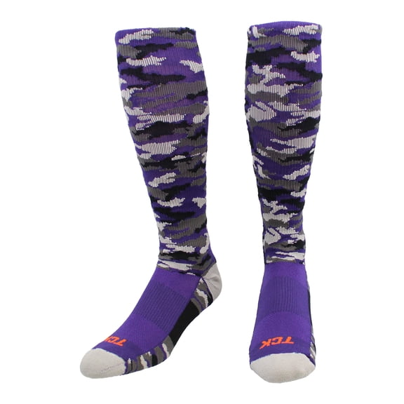 TCK Woodland Camo Knee High Socks - Purple Camo