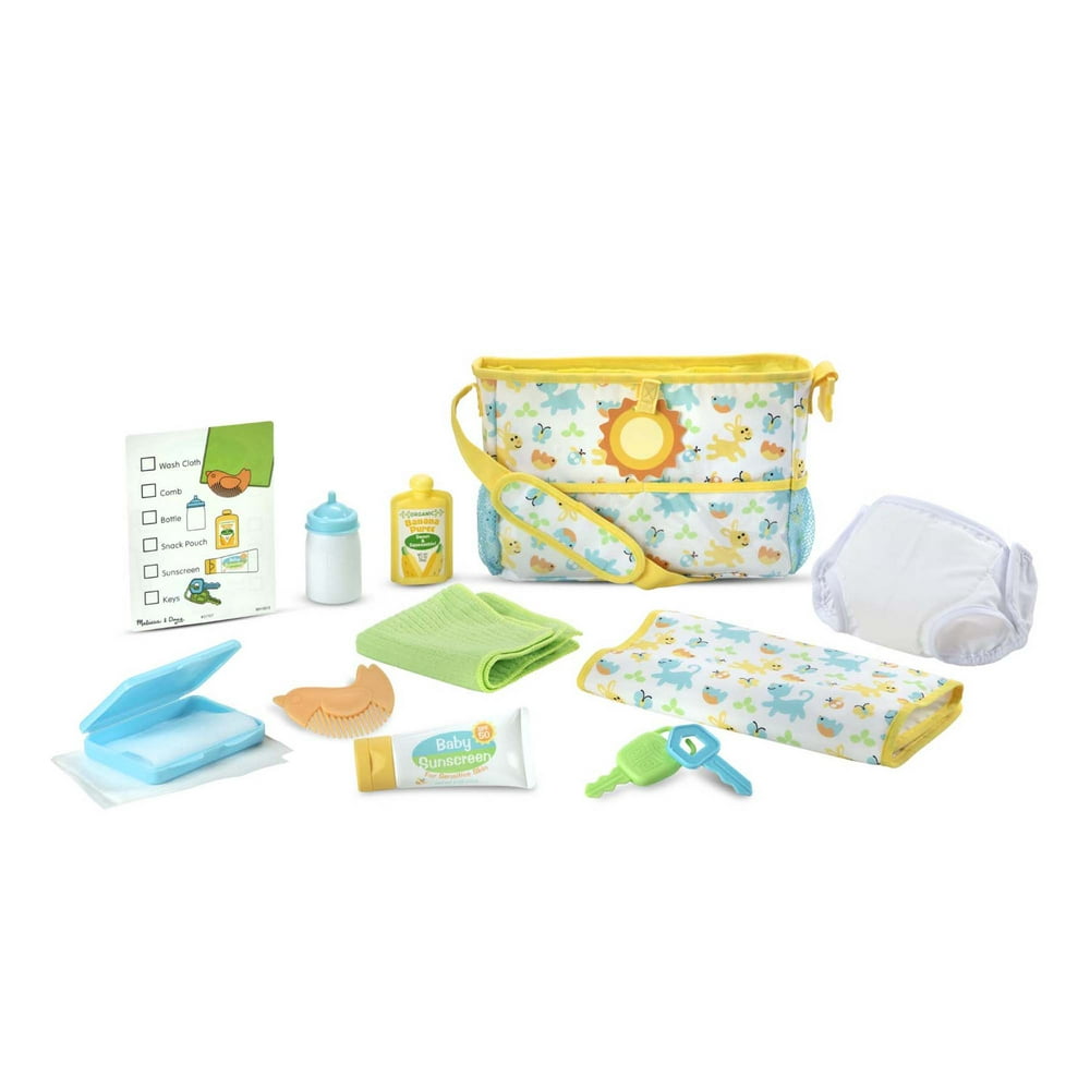 Melissa & Doug Mine to Love Travel Time Play Set for Dolls (Diaper Bag