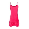 thumbnail image 5 of Diufon Women's Sleeveless Dresses Summer Beach Spaghetti Straps Ruffled V Neck Dress Casual Outdoor Flowy Dress, 5 of 9