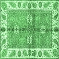thumbnail image 1 of Ahgly Company Indoor Square Oriental Emerald Green Traditional Area Rugs, 5' Square, 1 of 4