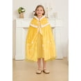 thumbnail image 2 of Girls Velvet Princess Cape Kids Hooded Fancy Cloak Dress up Cape Ice Outfit, 2 of 4