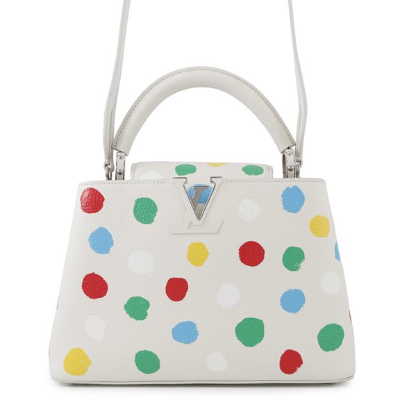 Pre-Owned Louis Vuitton Handbag, Taurillon Leather, Painted Dot Capucines, LV×YK BB...