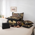 thumbnail image 6 of meiyoeat Southwestern Bear Deer 7 Pieces Full Size Bedding Sets,Bohemian Exotic Style Aztec Geometric Full Size Bed In A Bag For Boys Kids,Black Reversible, 6 of 7