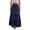Navy, variant on Paiwinds Women's Summer Fashion Solid Color A-Line Maxi Skirt with Elastic Waist and Pockets, Soft Comfortable Stretchy Polyester Spandex for Everyday Casual