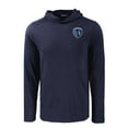 thumbnail image 2 of Men's-Cutter & Buck  Navy Sporting Kansas City Coastline Epic Comfort Eco Long Sleeve Recycled Hooded Shirt, 2 of 3