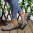 thumbnail image 6 of Gealkoca Womens Zipper Chunky Low Heeled Shoes Round Toe Comfortable Formal Dress Shoes Slip-On Business Wedding Office Shoes Women's Casual Loafers, 6 of 9