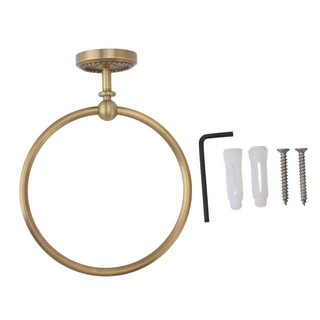 Towel Ring,Bath Towel Ring Copper Hand Towel Holder Bath Hand Towel Ring Versatile Functionality