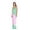 Seafoam Pink Tie Dye, variant on Tie Dye Braided Strap Long Dresses 25002-D-XL (Seafoam Pink Tie Dye, X-Large)