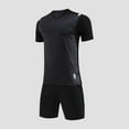 thumbnail image 2 of Boys Soccer Outfits Casual Crewneck Short Sleeve Athletic T-Shirt and Shorts Kids Training Tracksuit Clothes, 2 of 4
