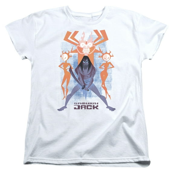 Samurai Jack Jack Vs Evil S/S Women'S T-Shirt White