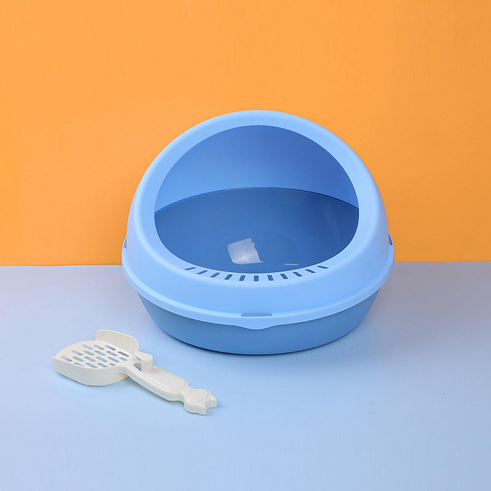 Bvdfgk Cat Litter Boxes Durable Enclosed Cats Litter Pan for Kitten Pet Birthday Kitty Blue