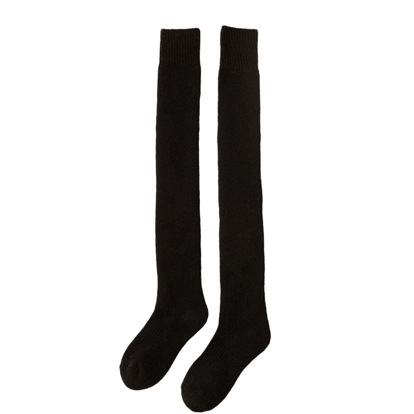WEAIXIMIUNG Long Black Socks Women Knit Thigh High Socks Over The