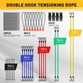 thumbnail image 2 of ELEAD 33 Piece Premium Bungee Cords Assortment Jar, Includes 10", 18", 24", 32", 40" Bungee Cord with Hooks, 6" Nylon Cable Ties, 8" Canopy Tarp Ball Ties and Tarp Clips, 2 of 7
