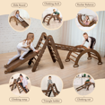 thumbnail image 3 of Goodevas 4-in-1 Indoor Montessori Climbing Frame for Kids 1-7 Choco, 3 of 7