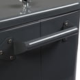thumbnail image 4 of 80QT Insulated Cooler Cart, Rectangular Plastic Refrigeration with Opener and Cap Catcher, 2 Side Handles, Cooling 48 Hours, for Outdoor, Dark Grey, 4 of 9
