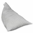 thumbnail image 2 of Chevron Lounger Chair Bag, Rhythmic Monochrome Intricate Triangles Consisting Dots Zigzag Illustration, High Capacity Storage with Handle Container, Lounger Size, Dark Grey White, by Ambesonne, 2 of 5
