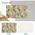 thumbnail image 5 of Geometric Modern Placemats,Colorful Tiles Abstract Geometric Washable Linen Table Mats for Kitchen Table Double Insulation Decor Dining Set Indoor Outdoor 12X18 in Set of 4, 5 of 6