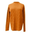 thumbnail image 2 of Gibobby Casual Suéter para Mujer, Suéter de Manga Larga de Color sólido para Mujer Suéter Suelto de Cuello Redondo Informal Otoño Invierno Suéter de Punto Tops(D,G), 2 of 5