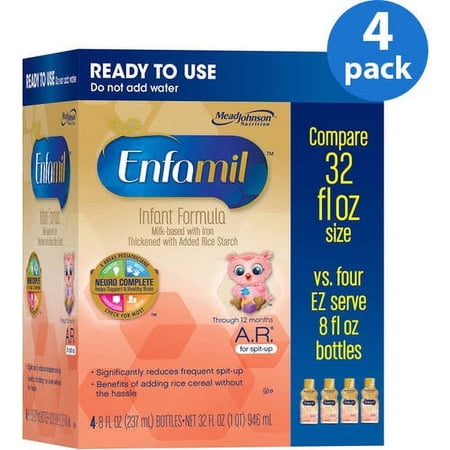 Enfamil A.r. Infant Formula, 4 Pack 8 Fl