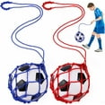 thumbnail image 1 of LAICAIW 2PCS Football Kick Trainer Soccer Ball Net Kicker, Fits Ball Size 3, 4, 5, Solo Soccer Kick Practice Training Aid Soccer Return Trainer Net Football Trainer Juggling Net for Youth Adults, 1 of 7