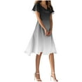 thumbnail image 2 of Heisall Spring Summer Chiffon Midi Dresses for Women 2026 Elegant Classy Wedding Guest Floral Formal Cocktail Prom Dress, 2 of 6