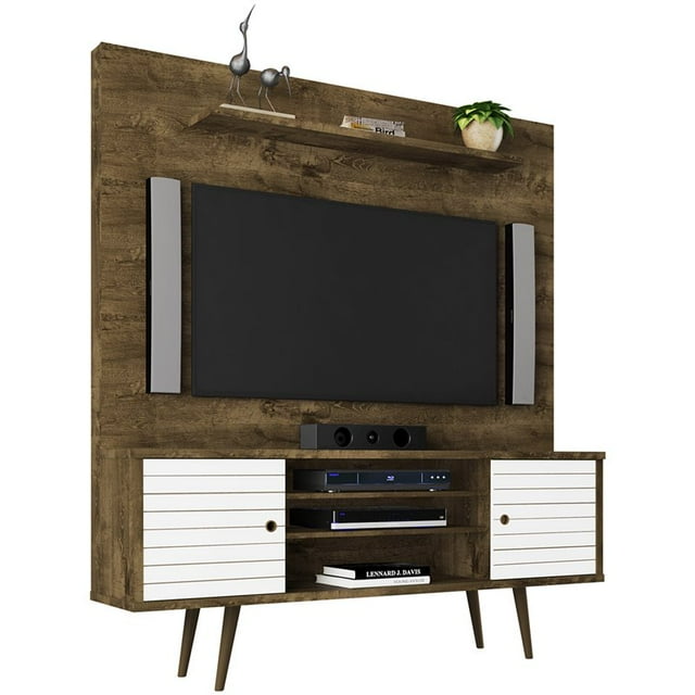 Manhattan Comfort Liberty 63" Unité Murale en Brun et Blanc