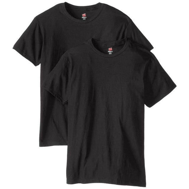 Hanes T-Shirt à Col Rond en Coton Ringspun Nano-T pour Hommes, Lot de 2