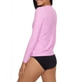thumbnail image 3 of No Boundaries Juniors' Solid Long Sleeve Rashguard Swimsuit Top, 3 of 3