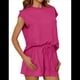 thumbnail image 3 of Conjuntos de 2 Piezas para Mujer Casual Verano Rosa Rojo XL, 3 of 8