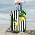 thumbnail image 3 of Lsque Lemons on Striped Printed Luggage Cover, Travel Luggage Protector,Scratch and Dirt Resistant, Fits 18-32 Inch Luggage - Medium, 3 of 9