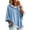 Sky Blue, variant on Summer Sweaters for Women lightweight Soft Knit Hooded Sweater Oversized Batwing 3/4 Sleeve Drawstring Loose Casual Womens Pullover Tops
