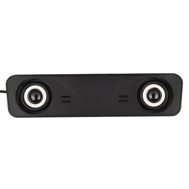 Altavoz de computadora con alimentación por USB, estéreo, plug and play, altavoz de escritorio portátil con control por cable para PC y computadora portátil