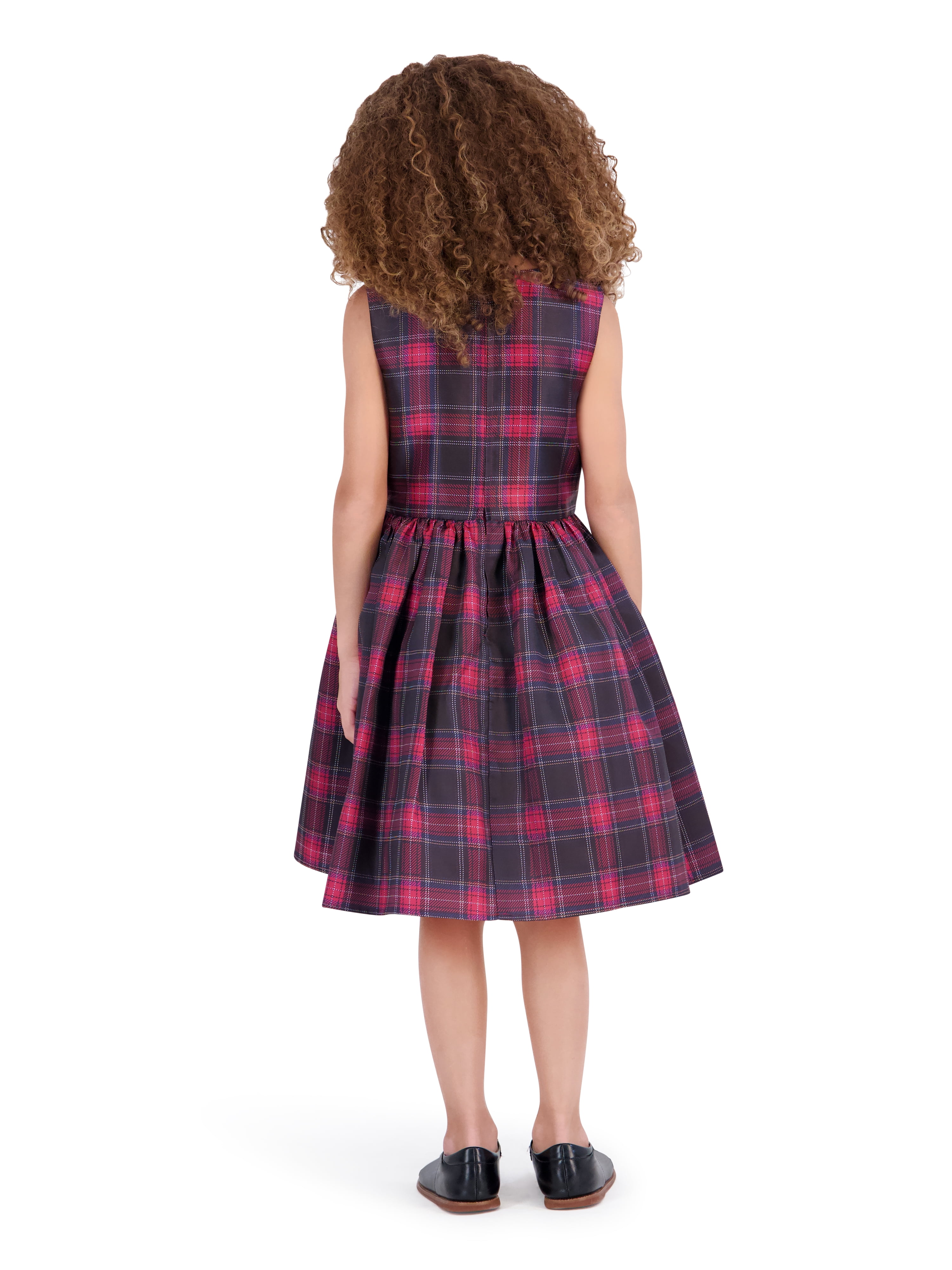 Kensie Girl Sleeveless Plaid Dress and Velvet Coat Set, Sizes 4-12