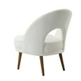 thumbnail image 4 of Accent Chair,Modern Side Chair with Hollowed Back and Wooden Legs,Comfy Reading Chair Single Accent Chair for Living Roon Bedroom Office,White, 4 of 7