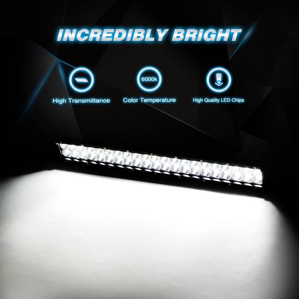 Nilight LED Light Bar 20 Inch 126w Spot Flood Combo Led Bar Off Road Lights 4wd 4x4 Utv Sand Rail Atv Suv Motorcycle Trailer Train Mining Truck