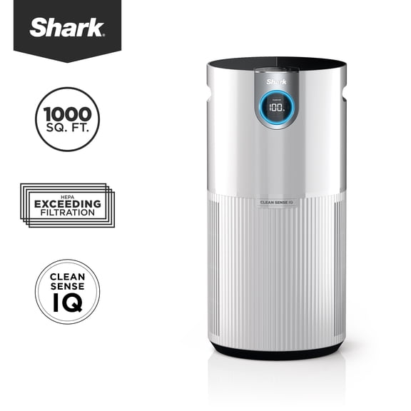 Shark MAX 1000 St Ft True HEPA Air Purifier, NanoSeal, Clean Sense IQ Technology, Captures Pet Hair, Pet Dander, Allergens, HP200 White