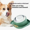 thumbnail image 4 of Tvtnvo Dog Bowl Pet Bowl Stainless Steel Spill Proof Non Slip Feeding and Water Bowl Slanted Mouth Neck Guard Easy Clean Detachable No Mess Anti Skid Base for Pets and Dogs Green 7.7in, 4 of 7