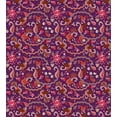 thumbnail image 3 of Ambesonne Floral Duvet Cover Sets, Garden Flora and Paisley, 2-King, Purple and Dark Coral, 3 of 7