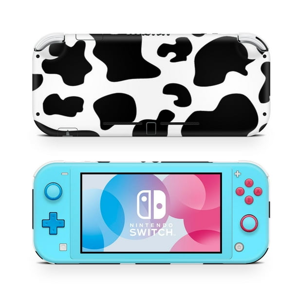 ZOOMHITSKINS Nintendo Switch Lite Skin Vinyl Stickers Cute Skins Cow White Pattern Color Pastel Animals Farmer Farm Leopard Pet Blue High Quality