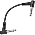 thumbnail image 4 of Seismic Audio 3 Pack of 6 Inch Right Angle 1/4" TS Pedal Board Patch Cables PA/DJ Cords - SATSPCC6-3Pk, 4 of 5