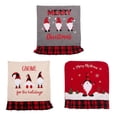 thumbnail image 4 of 1 Pack Christmas Chair Back Cover for Dining Room Non Woven Linen Christmas Chair Decorations Slipcovers Protector with Skirt for Xmas Dinner Table Decor Kitchen Holiday Party Decor, 4 of 6