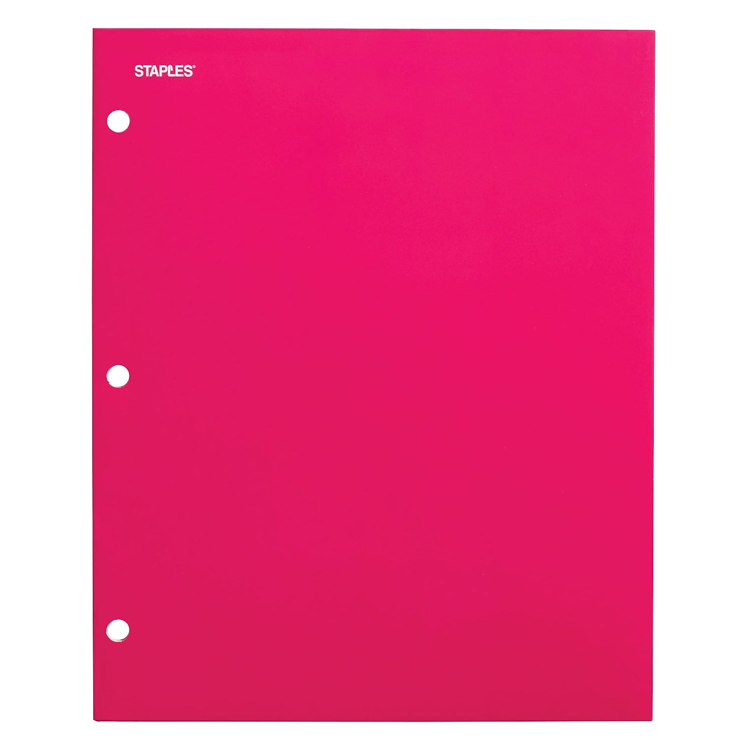 Staples 4-Pocket 3-Hole Punched Presentation Folder Pink 56214-CC